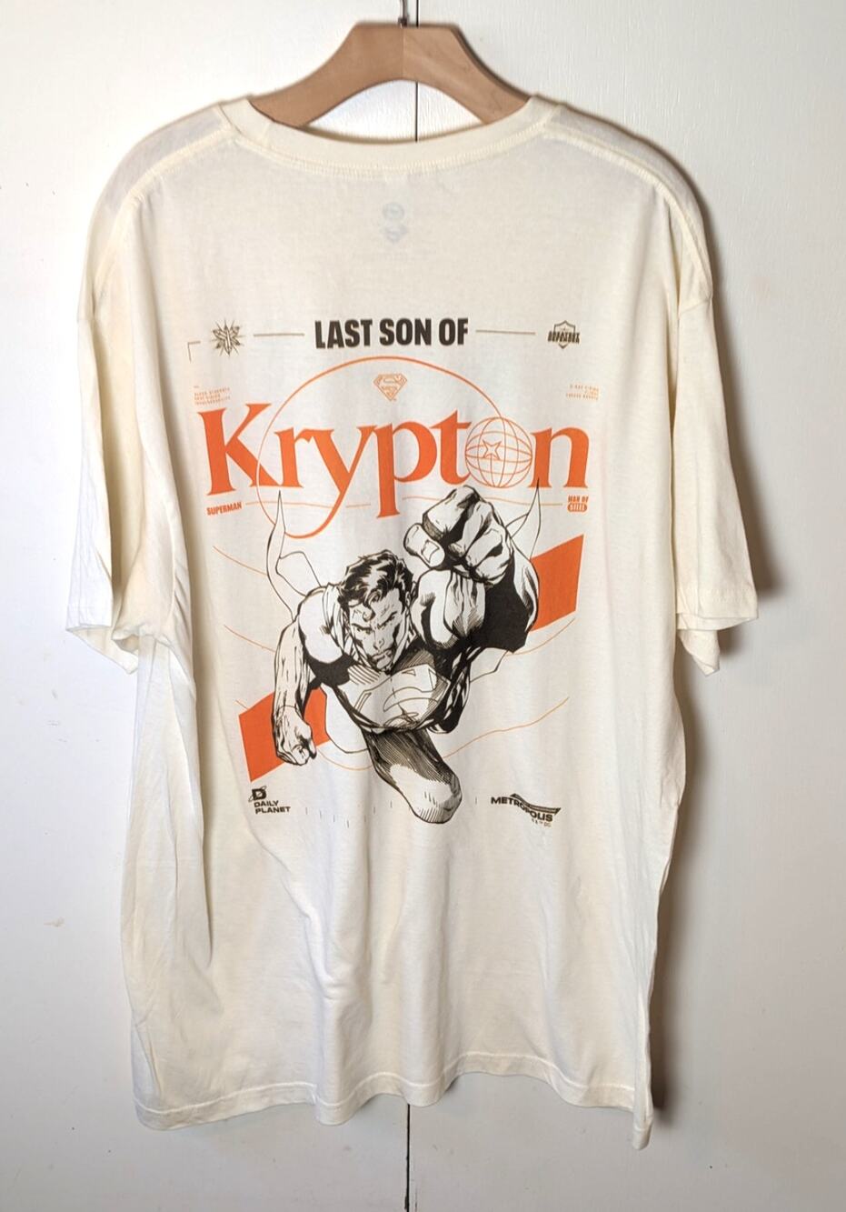 Superman Cream Graphic T-Shirt XL